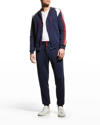 Men's Hooded Zip-Up Jogging Sweater