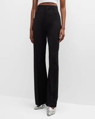 Sauge Wide-Leg Crepe Pants