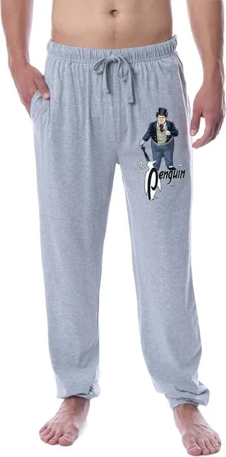 DC Comics Men's The Penguin Character Batman Sleep Jogger Pajama Pants(XX-Large) Grey