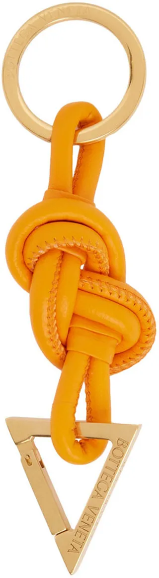 Bottega Veneta Orange Lambskin Keychain