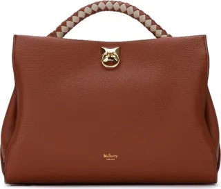Mulberry Iris Logo Printed Tote Bag