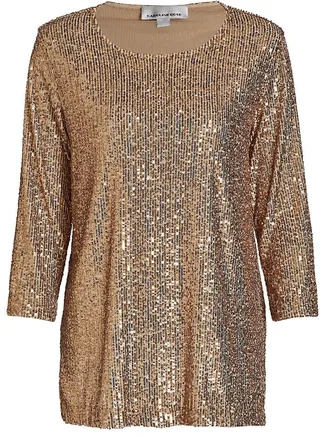 Sequined Easy Knit Tunic