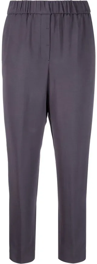 Cropped Elasticated Trousers