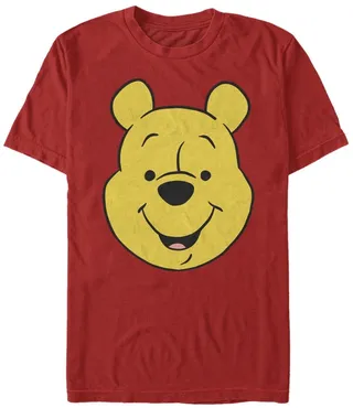 Fifth Sun Men's Winnie Pooh Big Face Short Sleeve Crew T-shirt