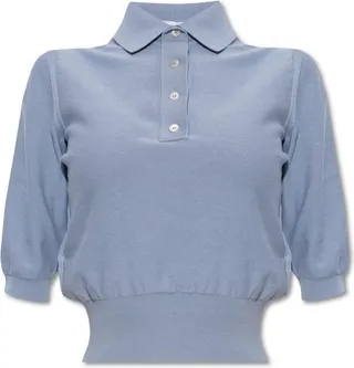Salvatore Ferragamo Short Sleeved Cropped Polo Shirt