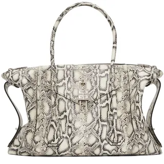 Givenchy Black & White Snake Medium Antigona Soft Lock Bag