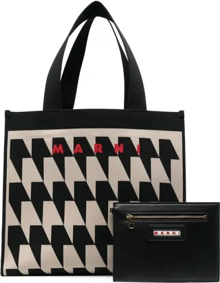 Geometric-Pattern Tote Bag