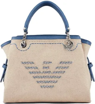 Charm Blue Canvas Handbag