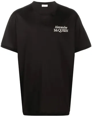 logo-embroidered T-shirt