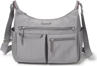 Baggallini Women's Anywhere Large Hobo Handbag With RFID Wristlet - Grey