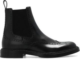 Gucci Perforated-Detail Chelsea Boots