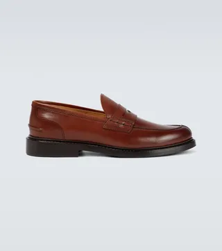 Leather penny loafers