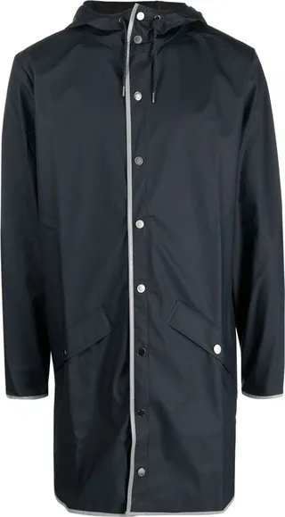 Zip-Up Hooded Raincoat