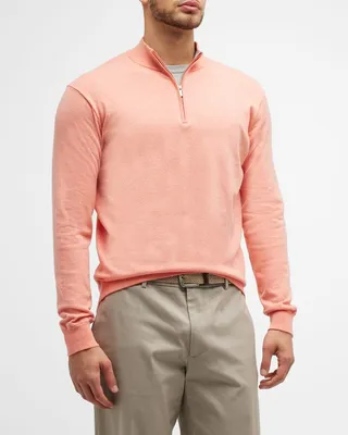 Men's Crest Quarter-Zip Sweater