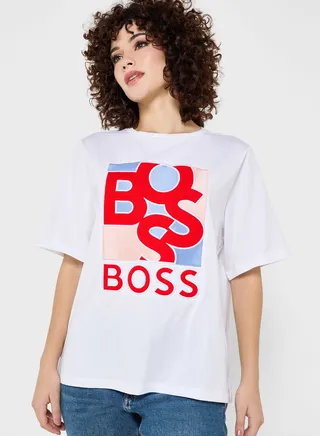 High Low Logo T-Shirt