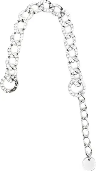 Crystal-Embellished Rolo-Chain Keychain