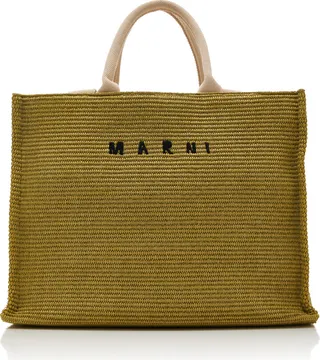 Women's Large Raffia Basket Tote Bag