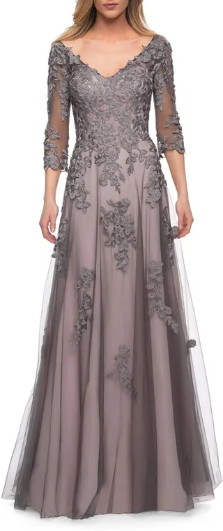 Lace & Tulle A-Line Gown