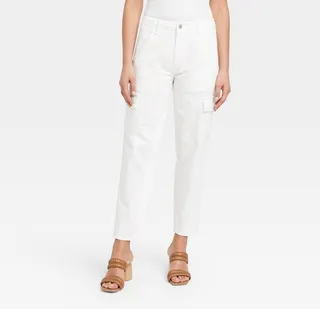 Women's Mid-Rise Boyfriend Jeans - Universal Thread™ White 12