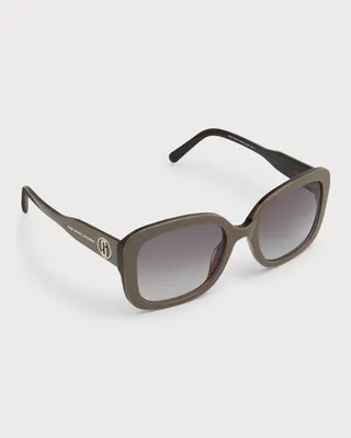 Monogram & Logo Square Acetate Sunglasses