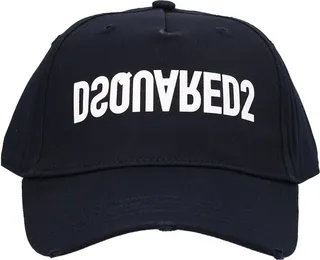 Dsquared2 Logo-Printed Distressed Baseball Cap