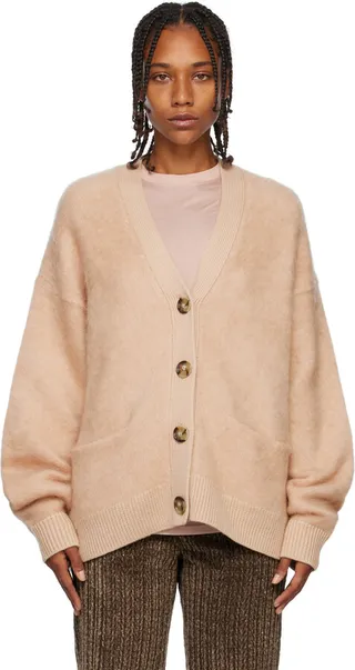 Acne Studios Beige Brushed Cardigan