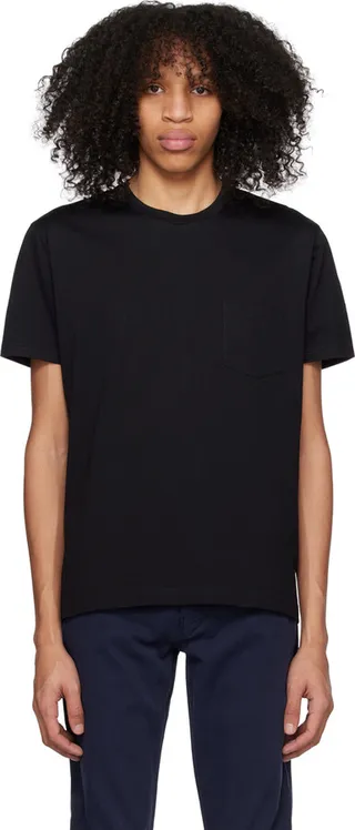 Sunspel Black Riviera T-Shirt