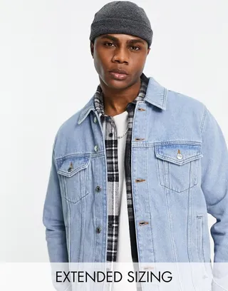 ASOS DESIGN classic denim jacket in light stone