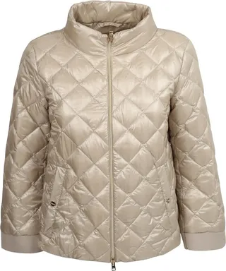 Herno Mock-Neck Quilted Bomber Jacket