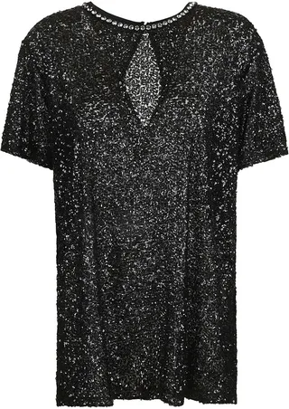 Embellished Neck Top