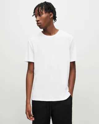 Kurtz Linen Blend Crew Ramskull T-Shirt - Optic White