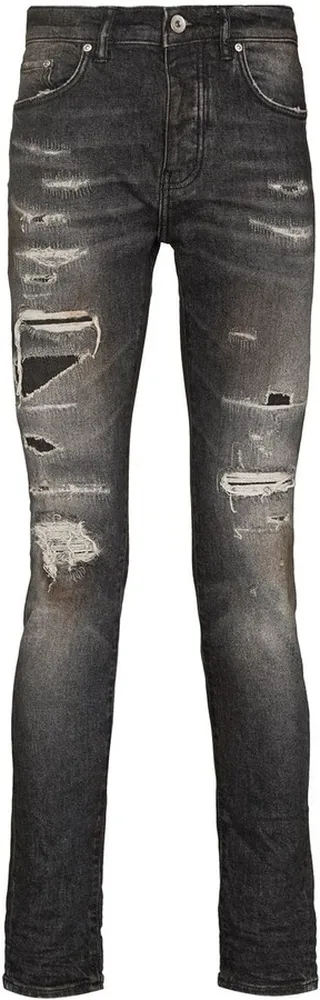 Distressed-Finish Skinny-Jeans