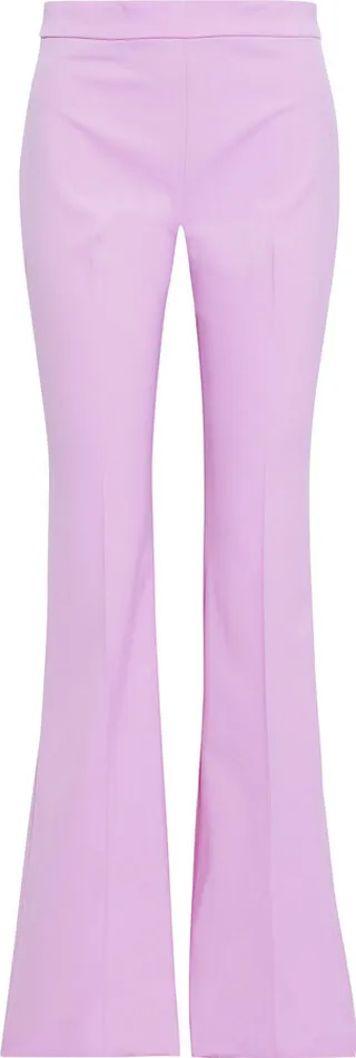 Wool-blend twill flared pants