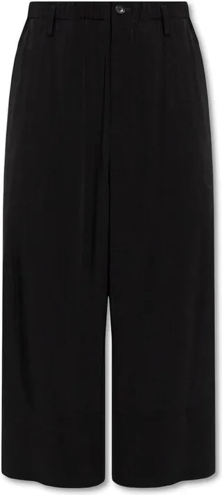 Yohji Yamamoto Elasticated-Waistband Cropped Trousers