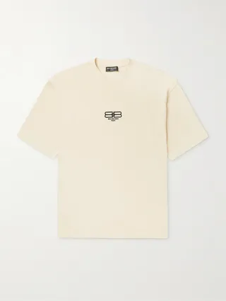 BB Paris Logo-Embroidered Organic Cotton-Jersey T-Shirt