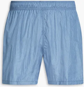 Mid-length crinkled swim shorts