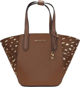 Michael Kors Portia Small Pebbled Leather and Haircalf Tote Handbag (Women's multi)