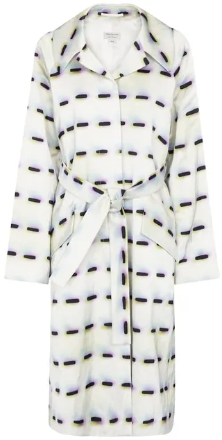 Printed satin coat