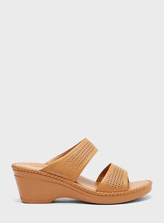 Double Strap Wedge Sandal