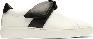 Asymmetric Clarita Leather Slip-On Sneakers