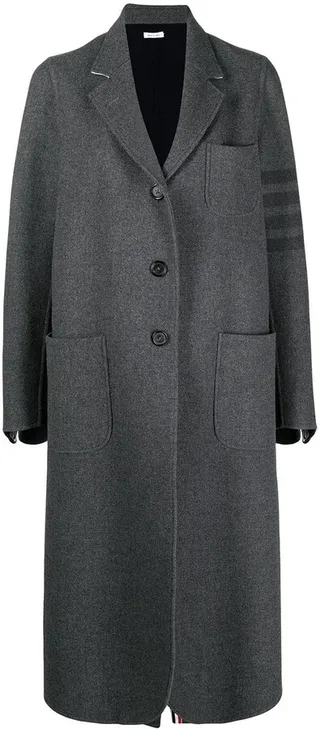 Notched-Lapel Single-Breasted Coat