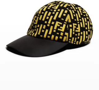 Men's FF-Logo Wool Baseball Cap