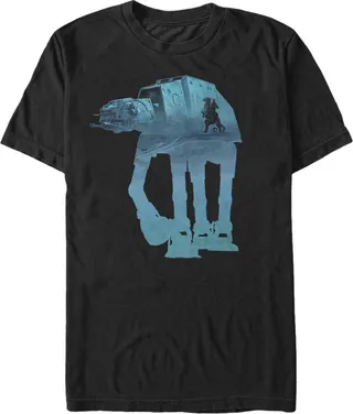 Men's Star Wars AT-AT Tauntaun Silhouette T-Shirt - Black - Small