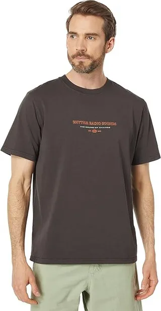 Rhythm Transit Vintage Short Sleeve T-Shirt (Vintage Black) Men's Clothing