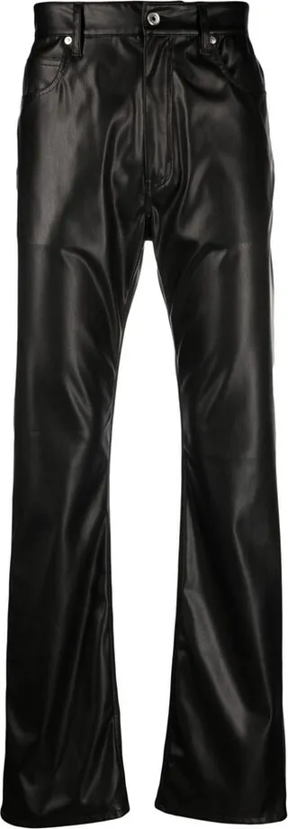 Logo-Patch Straight-Leg Trousers