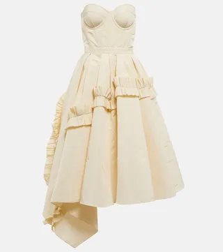 Ruffled faille gown