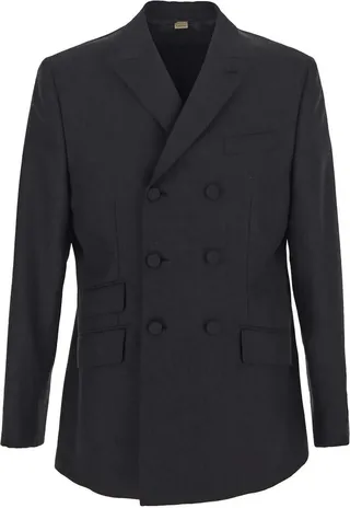 Double-breasted Wool Twill Jacket
