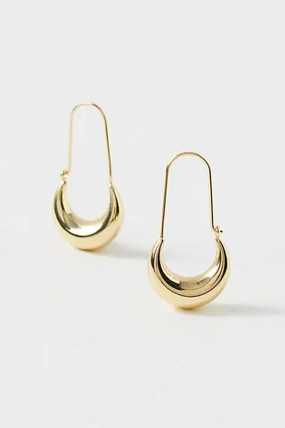 Gold Plated Bay Hoops by Free People