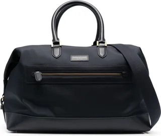 Logo patch leather trim Gym Bag