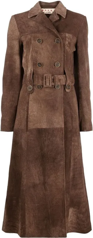 Suede Trench Coat